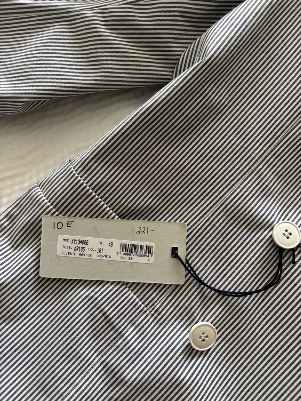 Mauro Grifoni Lightweight Cotton Blend Double Breasted Striped Nautical Blazer - Picture 12 of 13